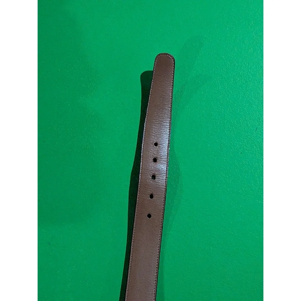 Luca DiMarco Belt Mens Black Leather Belt Brass Buckle‎ Size 34